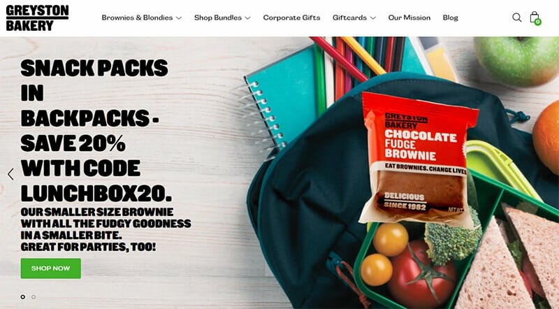 15. Greyston Bakery - Bakery Website Example