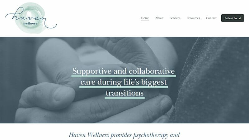 15. Haven Wellness - Carrd Examples And Ideas