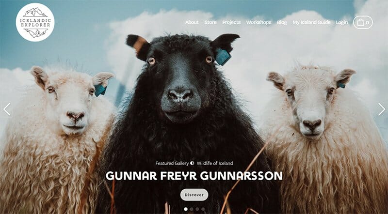 15. Icelandic Explorer - Best Influencer Website Example