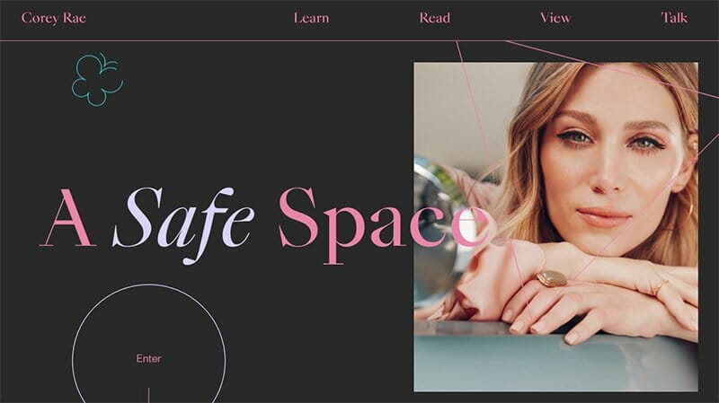 16. Corey Rae - Best Influencer Website Example