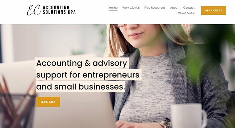 16. EC Accounting - Financial Website Design Example