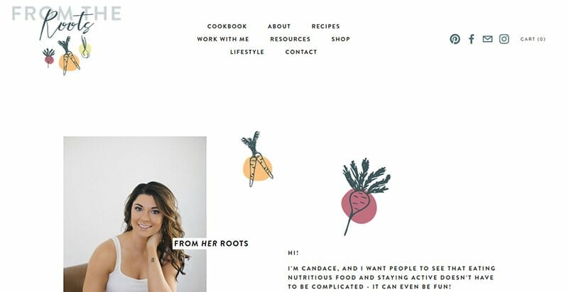 18. From The Roots - About Me Website Example