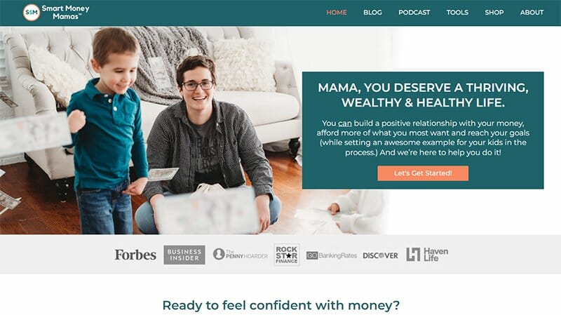 19. Smart Money Mamas - Family Website Example