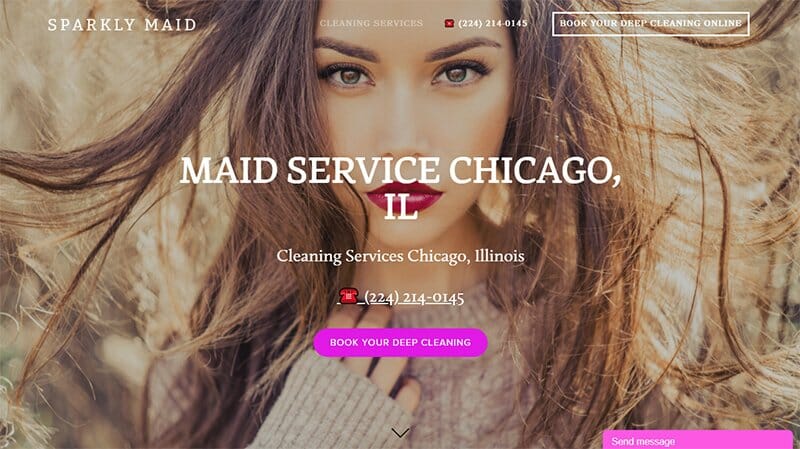 19. Sparkly Maid - Cleaning Website Example