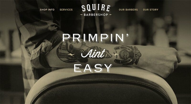 19. Squire Barbershop - Barbershop Website Example