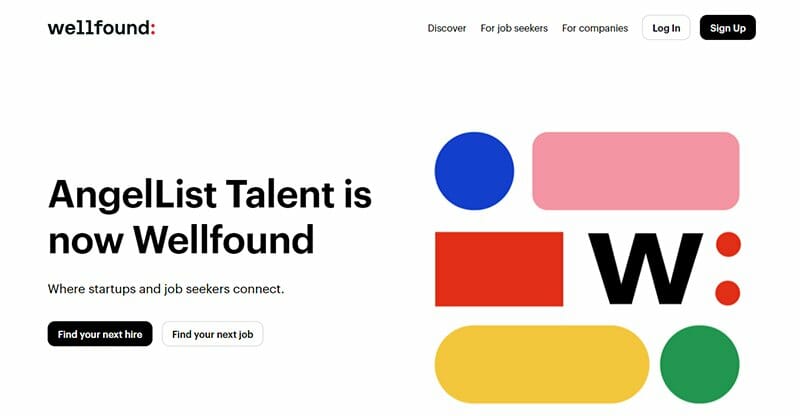 19. Wellfound - Recruitment Website Design Example
