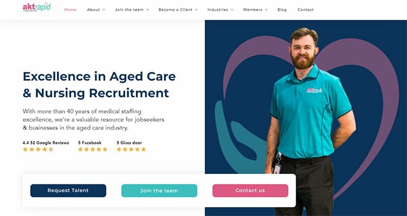 2. Aktrapid - Recruitment Website Design Example