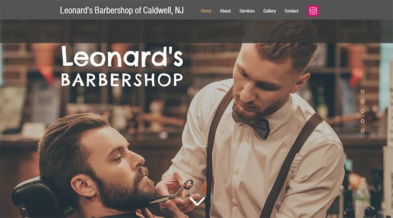 2. Leonard's Barber Shop - Barbershop Website Example