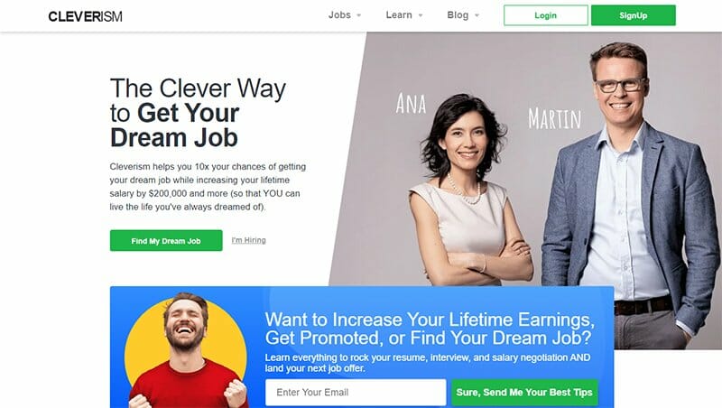 20. Cleverism - Recruitment Website Design Example
