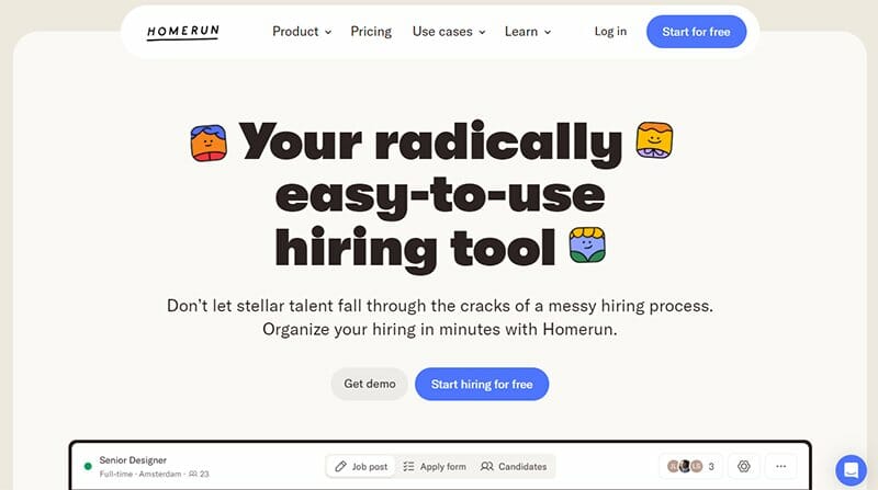 22. Homerun - Recruitment Website Design Example