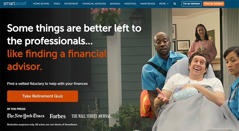 24. SmartAsset - Financial Website Design Example