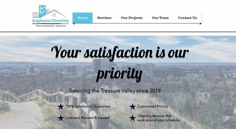27. Eagleson Cleaning - Cleaning Website Example