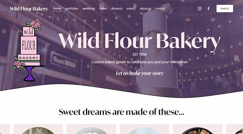 27. Wild Flour Bakery - Bakery Website Example