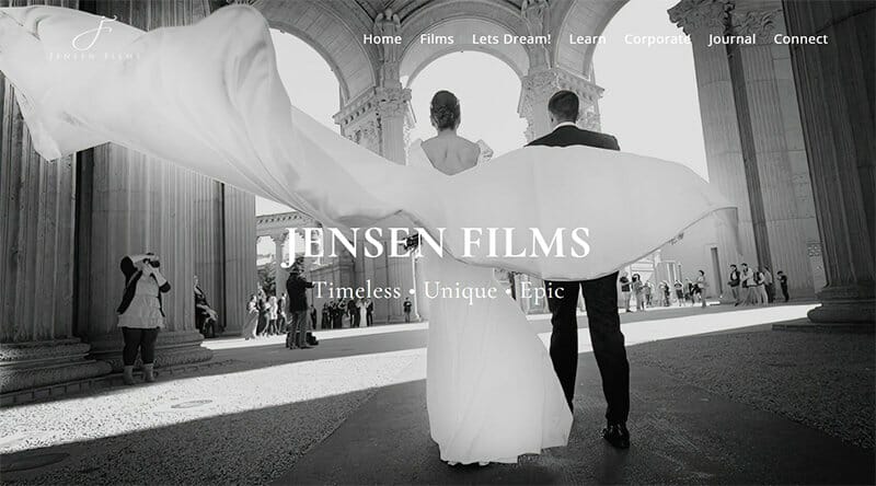 3. Jensen Films - Videography Websites & Portfolio