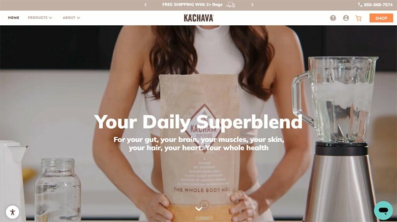 3. Ka’Chava - Successful One-Product Shopify Store Example