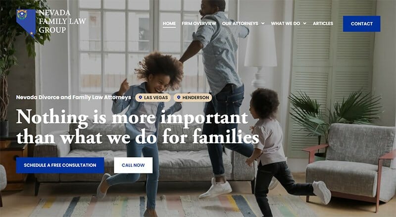 3. Nevada Family Law Group - Family Website Example