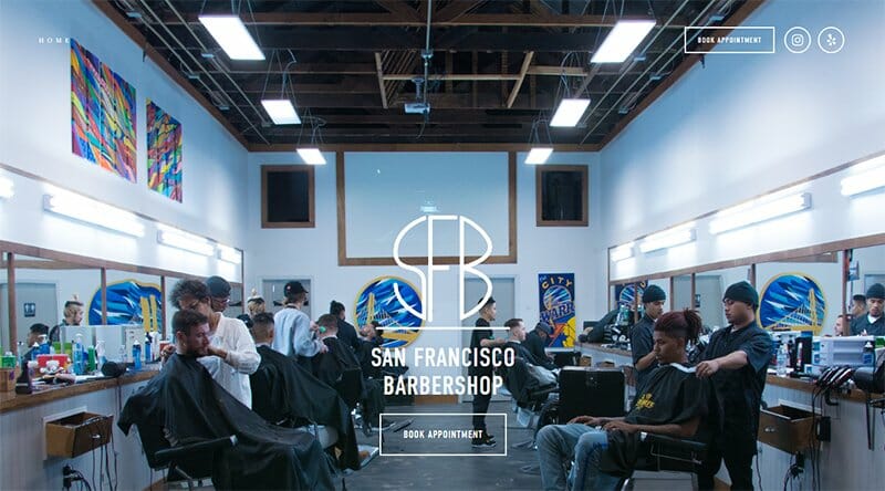 3. San Francisco Barber - Barbershop Website Example