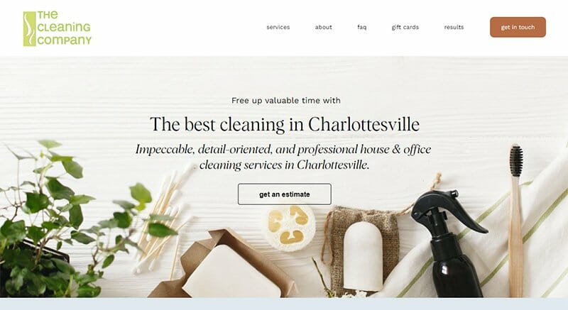 3. The Cleaning Company - Cleaning Website Example
