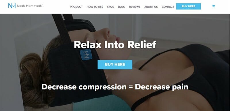 30. Neck Hammock - Successful One-Product Shopify Store Example