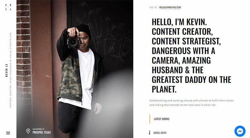 31. Kevin Le - Videography Websites & Portfolio