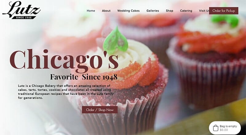 4. Lutz Bakery - Bakery Website Example