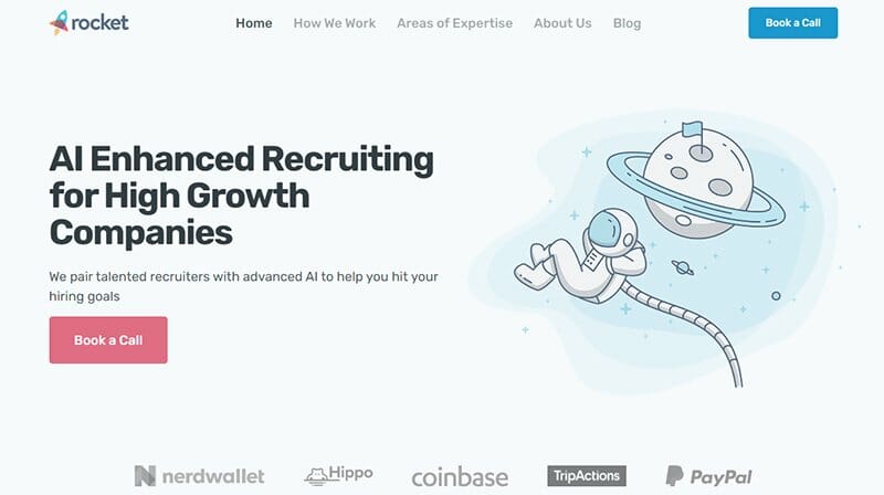 4. Rocket Recruiting - Recruitment Website Design Example