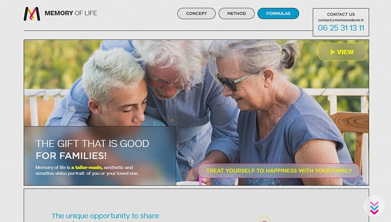 6. Memory of Life - Family Website Example