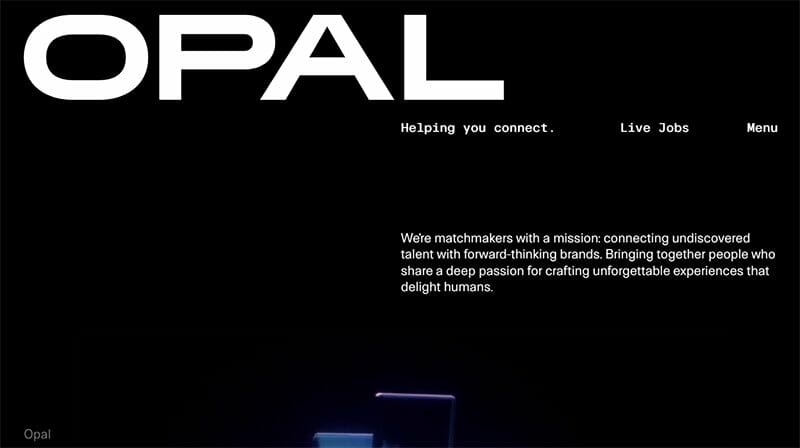 6. Opal Digital - Recruitment Website Design Example