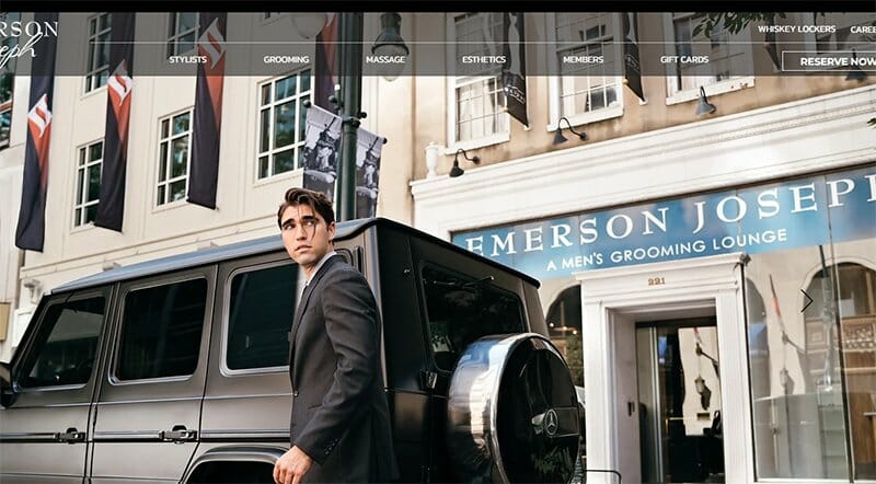 7. Emerson Joseph - Barbershop Website Example