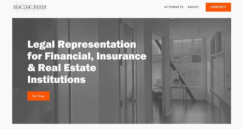 9. DKM Law Group - Financial Website Design Example