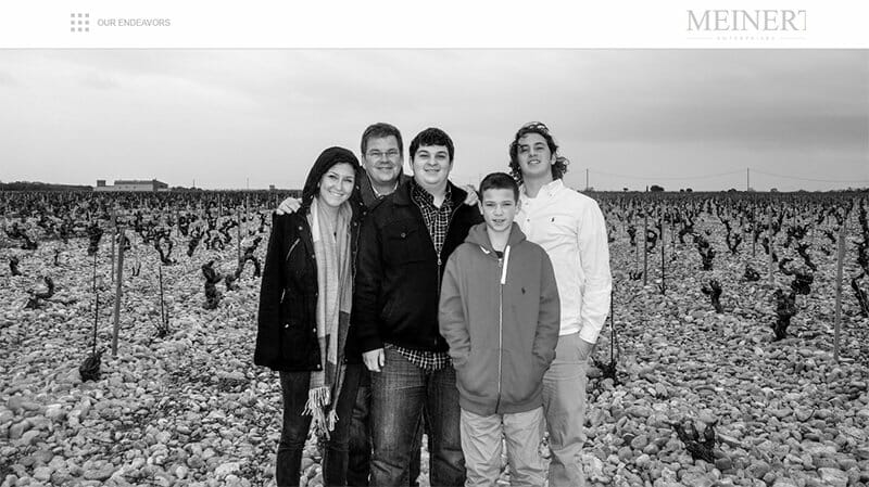 9. Meinert Enterprises - Family Website Example
