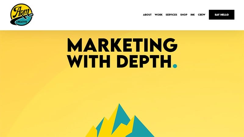 1. Arm Creative - Best Static Websites Example