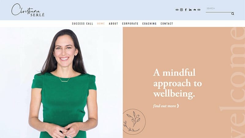 10. Christiana Serle - Best Health Coaching Website Example