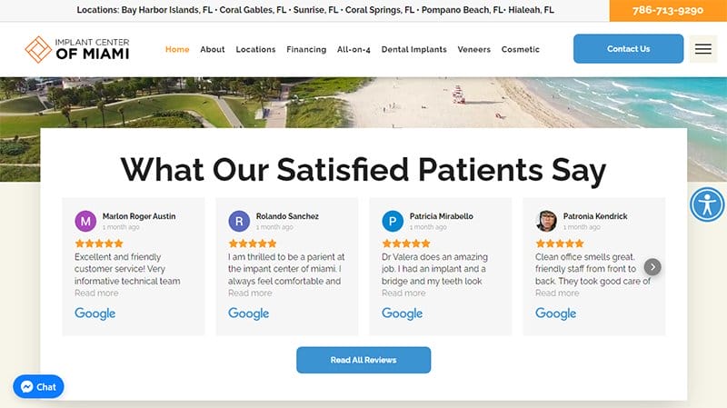 10. Implant Center of Miami - Best Website Carousel Example