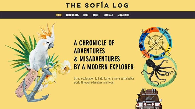10. The Sofia Log - Awesome Websites Designs for Inspiration Example