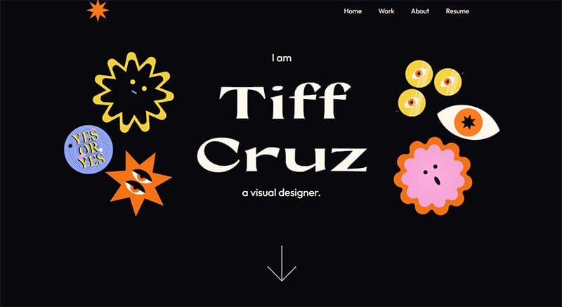 10. Tiffany Cruz - Best Animation Website Example