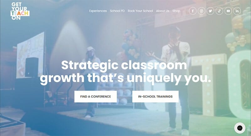 11. Get Your Teach On - Conference Website Design Example