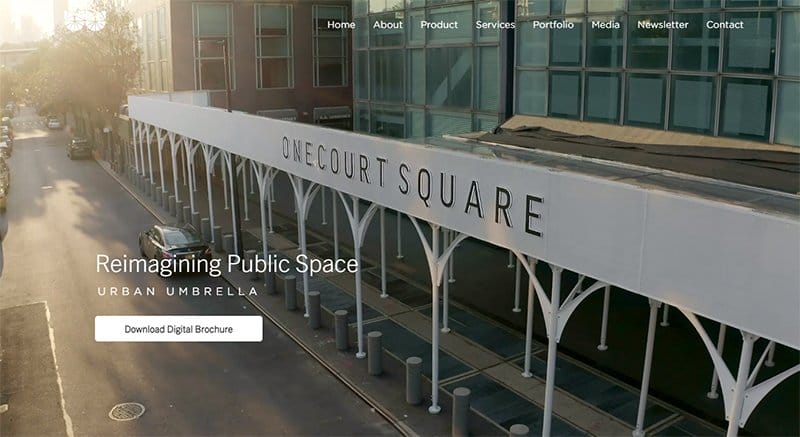11. Urban Umbrella - Best Editor X Website Example