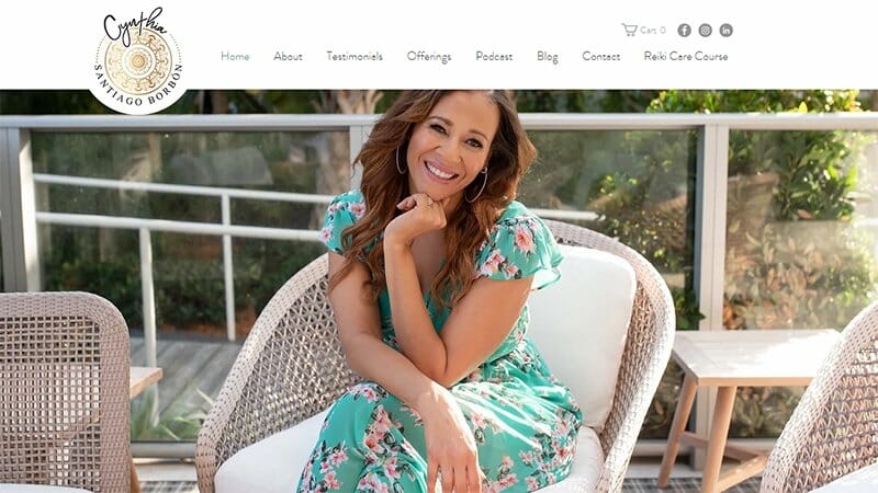 12. Cynthia Santiago-Borbon - Best Life Coach Website Example