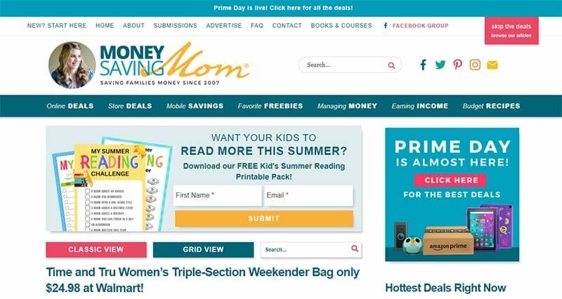 12. Money Saving Mom - Best Informational Website Example