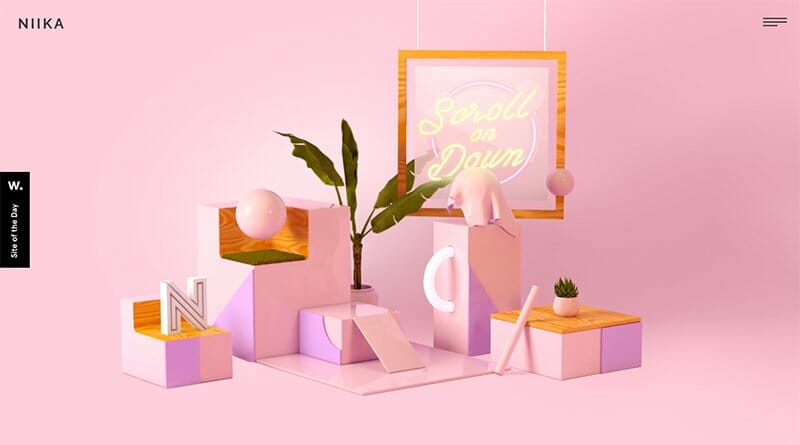 12. Niika - Unique Websites With Parallax Scrolling Effect