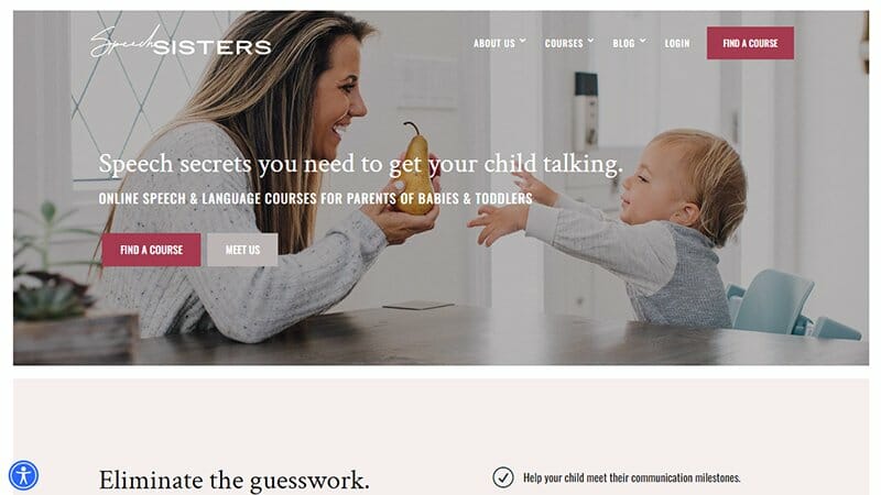 12. Speech Sisters - Best Health Coaching Website Example