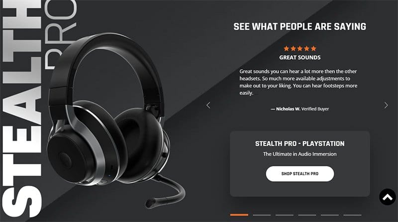 12. Turtle Beach - Best Website Carousel Example