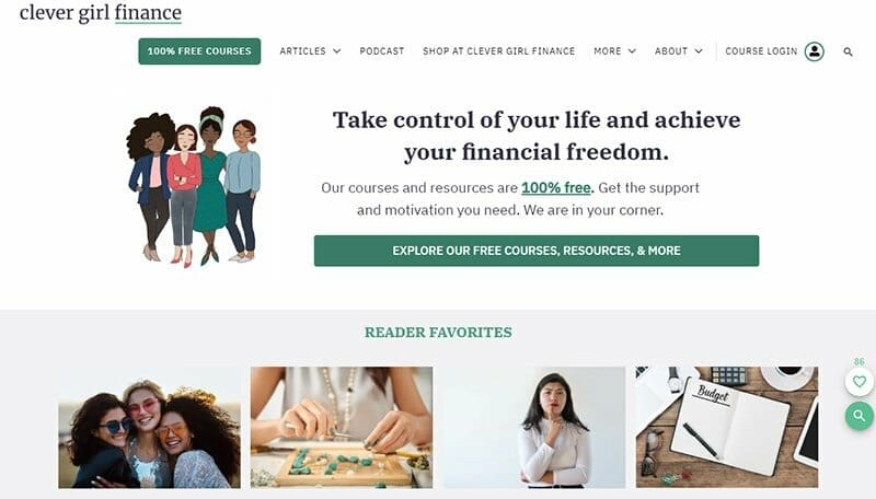 13. Clever Girl Finance - Best Informational Website Example