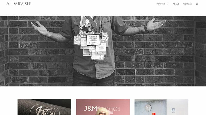 14. Darvishi - Creative Director Portfolio Website Example