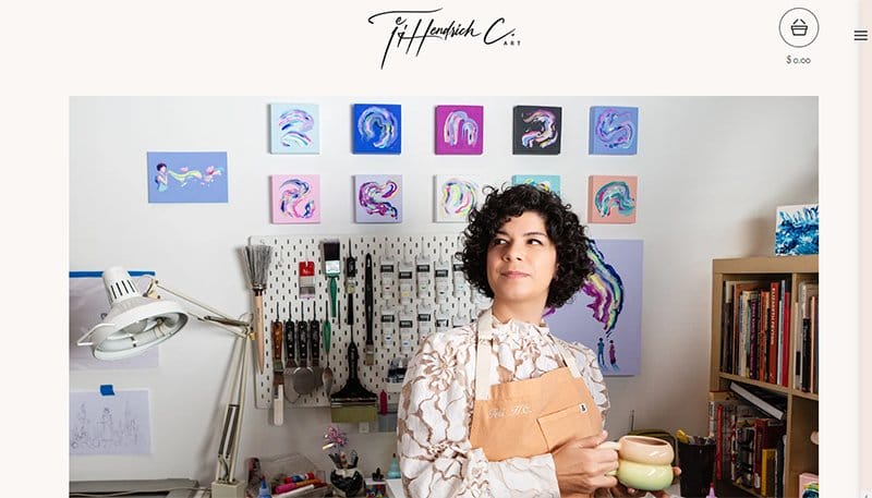 14. Teri Hendrich C. Art - Best Big Cartel Website Example