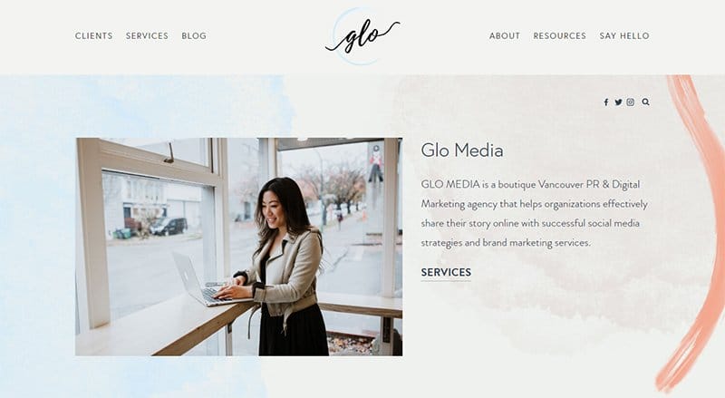 15. Glo Media - Best B2B Website Example