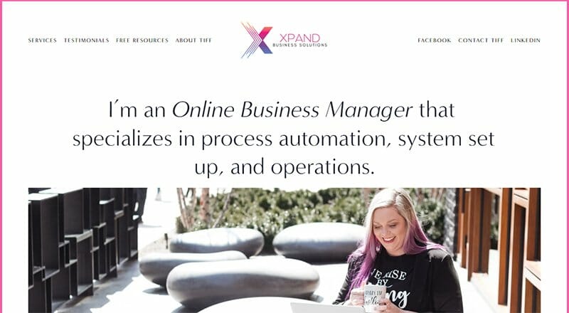 15. Tiffany Dougherty - Virtual Assistant Website Example