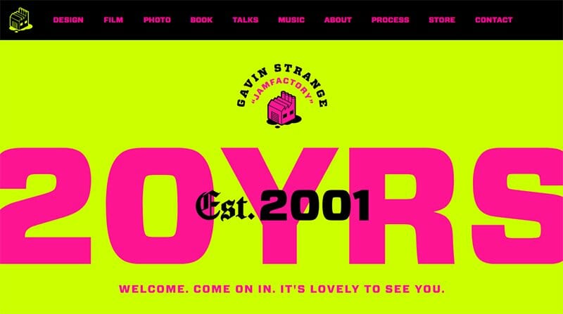 16. Gavin Strange - Creative Director Portfolio Website Example