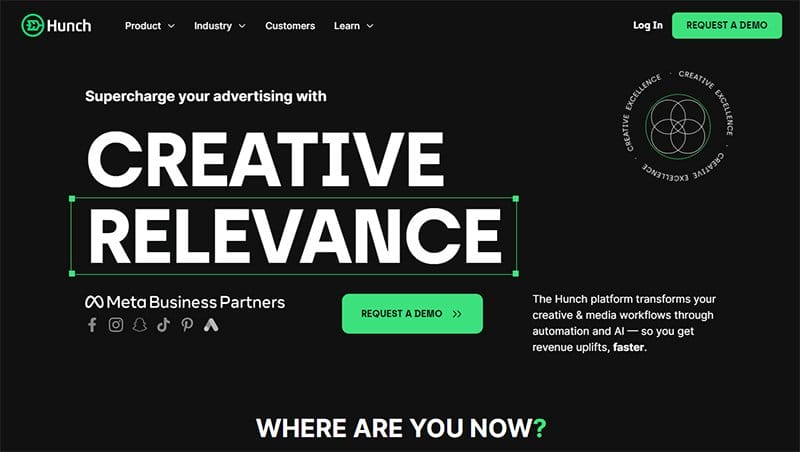 16. Hunch - Best B2B Website Example
